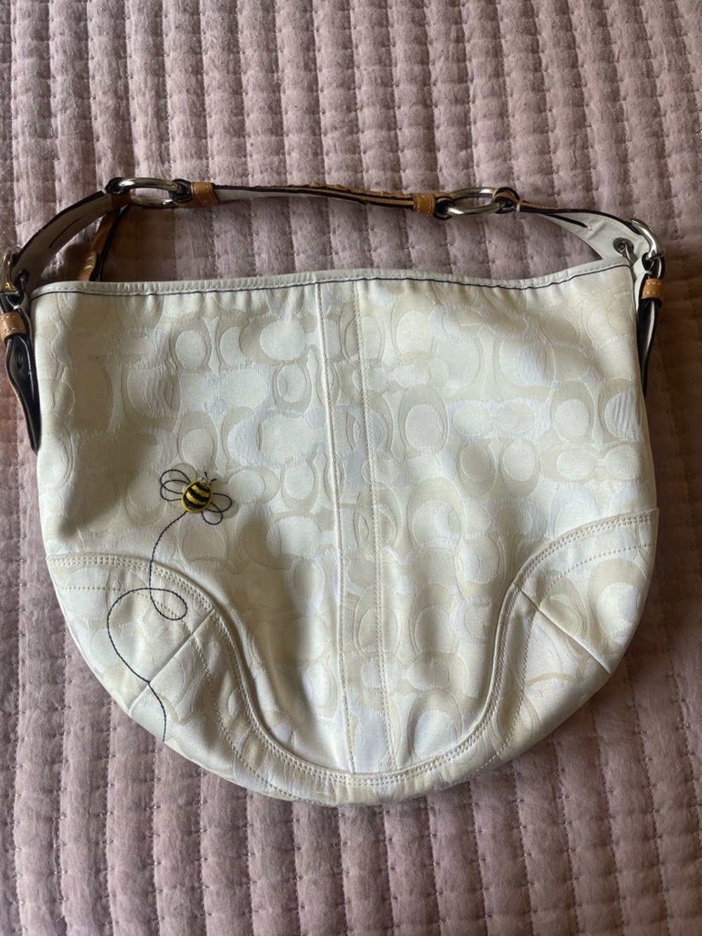 Vintage Limited Edition COACH Hobo bumblebee Signature Shoulder Bag Y2K archive🐝